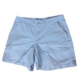 Weatherproof Garment Company Women's Cargo Shorts Oxford Blue Size 14